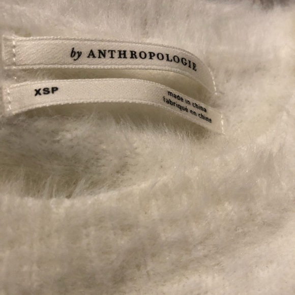 ANTHROPOLOGIE Short Sleeve Fuzzy Sweater Top XSP - Picture 4 of 6
